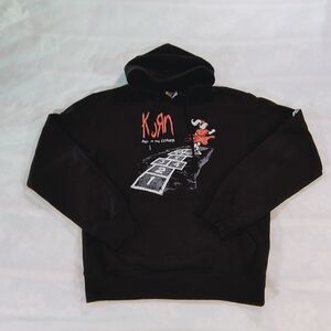 Korn Follow The Leader Black Graphic Long Sleeve Hoodie